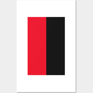 Manchester Red & Black Newton Heath Halves Design Posters and Art